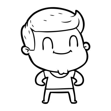 vektör çizim karikatür dostça adam