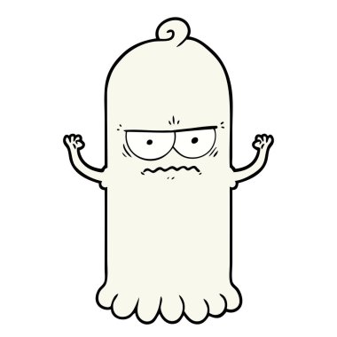 Çizgi film hayaletinin vektör çizimi