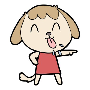 Çizgi film köpeğinin vektör çizimi