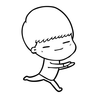 vektör çizim karikatür kendini beğenmiş çocuk