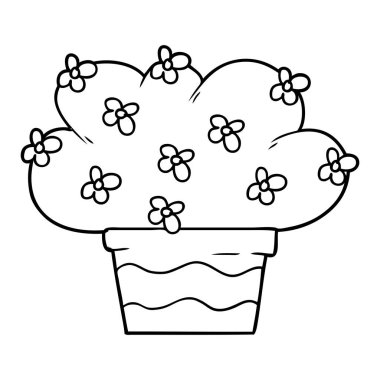 Çizgi film bitkisinin vektör çizimi