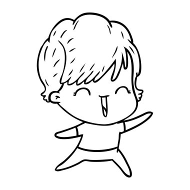  vektör çizim karikatür komik kadın