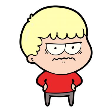 vektör çizim karikatür dostum rahatsız