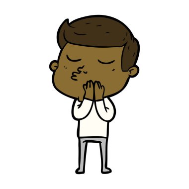 surat asmayı karikatür modeli adam