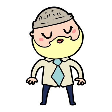 Sakallı sevimli çizgi adam