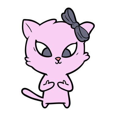 Çizgi film kedisinin vektör çizimi