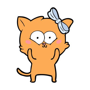 Çizgi film kedisinin vektör çizimi