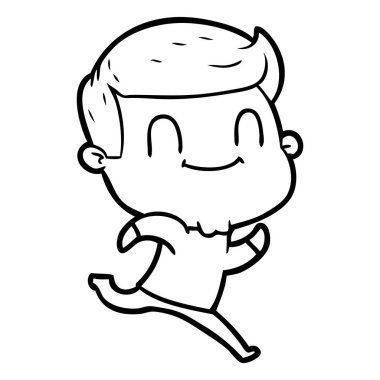 vektör çizim karikatür dostça adam