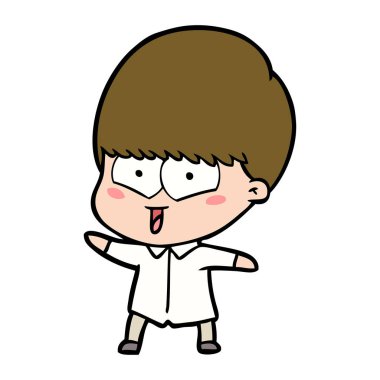 vektör çizim karikatür mutlu çocuk