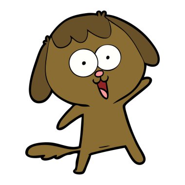 Çizgi film köpeğinin vektör çizimi