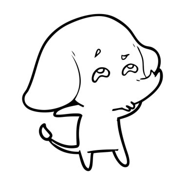 çizgi film fil hatırlamak vektör çizim