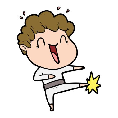 vektör çizim karikatür mutlu adam