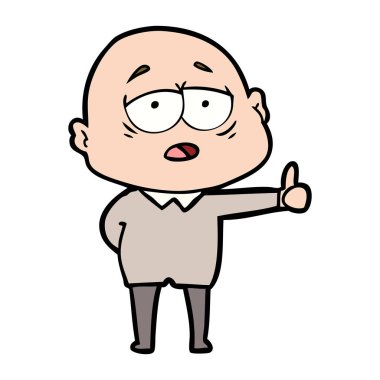 yorgun kel adam çizgi film