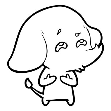 çizgi film fil hatırlamak vektör çizim