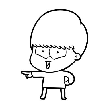 vektör çizim karikatür mutlu çocuk
