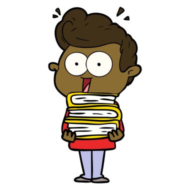  vektör çizim karikatür bakan adam