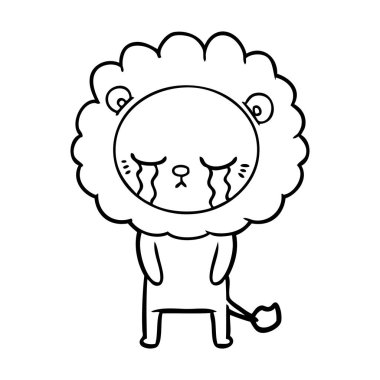 Çizgi film aslanının vektör çizimi