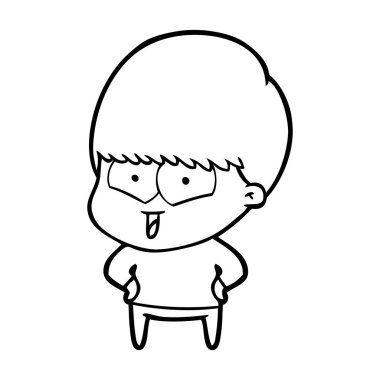 vektör çizim karikatür mutlu çocuk