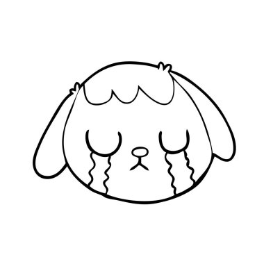 köpek yüz ağlıyor çizgi film