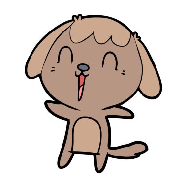 Çizgi film köpeğinin vektör çizimi