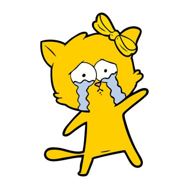 Çizgi film kedisinin vektör çizimi