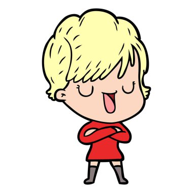  vektör çizim karikatür kadın söz