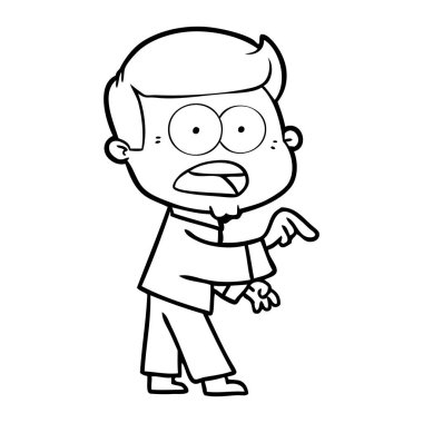 vektör çizim karikatür dostum şok