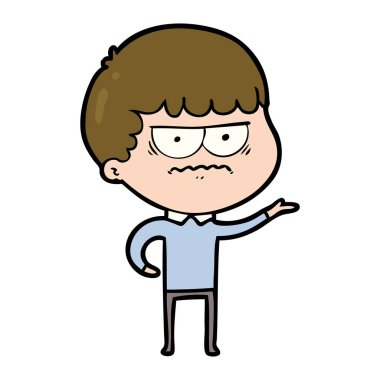 vektör çizim karikatür dostum rahatsız