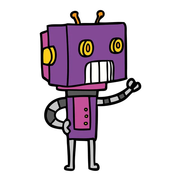 漫画ロボットのベクトル図 — ストックベクタ