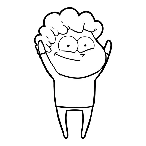 Ilustração Vetorial Desenho Animado Homem Feliz —  Vetores de Stock
