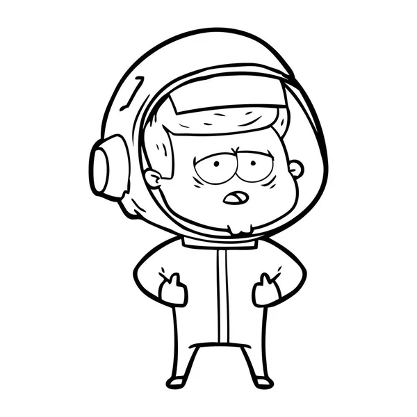 Vectorillustratie Van Cartoon Moe Astronaut — Stockvector