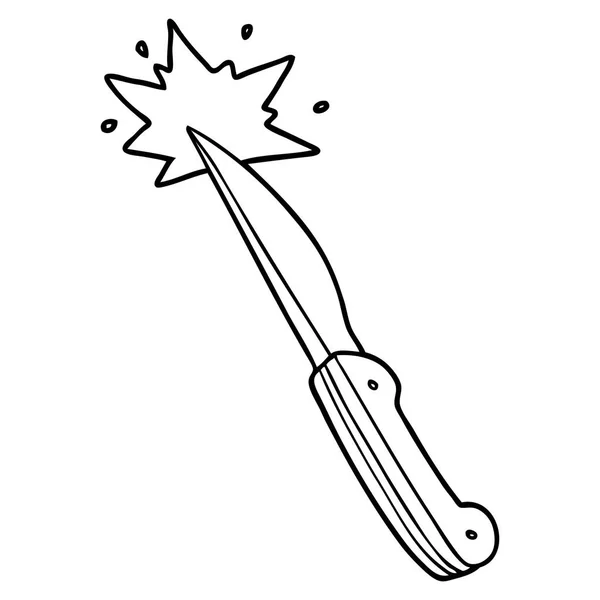 Cuchillo Cocina Afilado Dibujos Animados — Archivo Imágenes Vectoriales