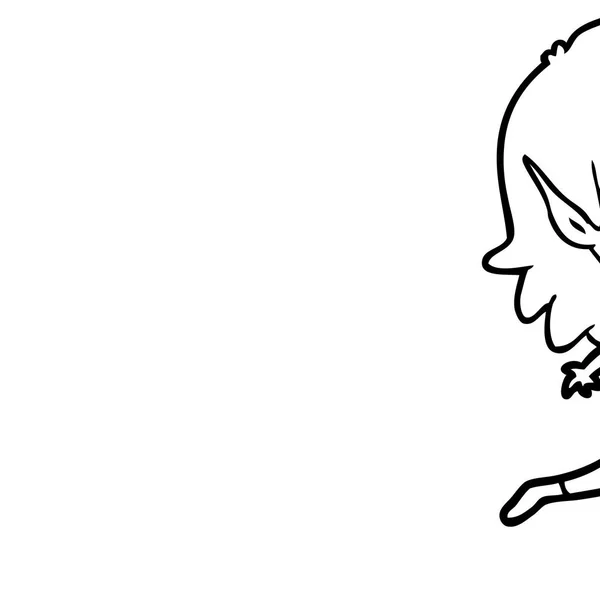 Vektor Illustration Von Cartoon Elfen Mädchen — Stockvektor