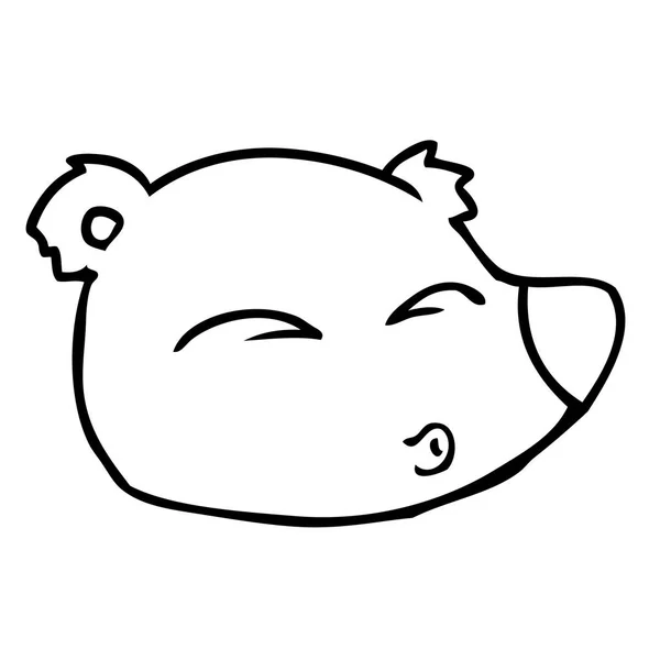 Ilustração Vetorial Rosto Urso Dos Desenhos Animados —  Vetores de Stock