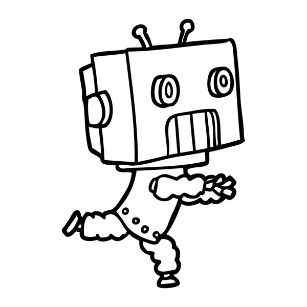 Çizgi Film Robotunun Vektör Çizimi — Stok Vektör