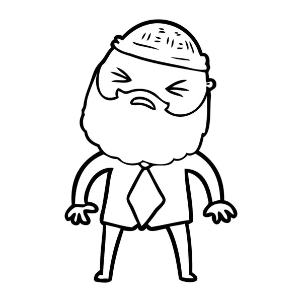 长胡子的卡通人物 — 图库矢量图片
