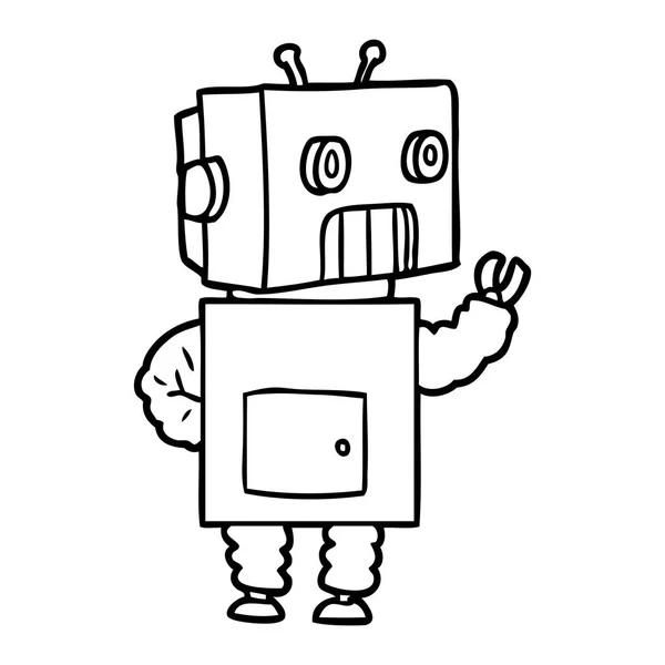 Vektor Illustration Tegneserie Robot – Stock-vektor