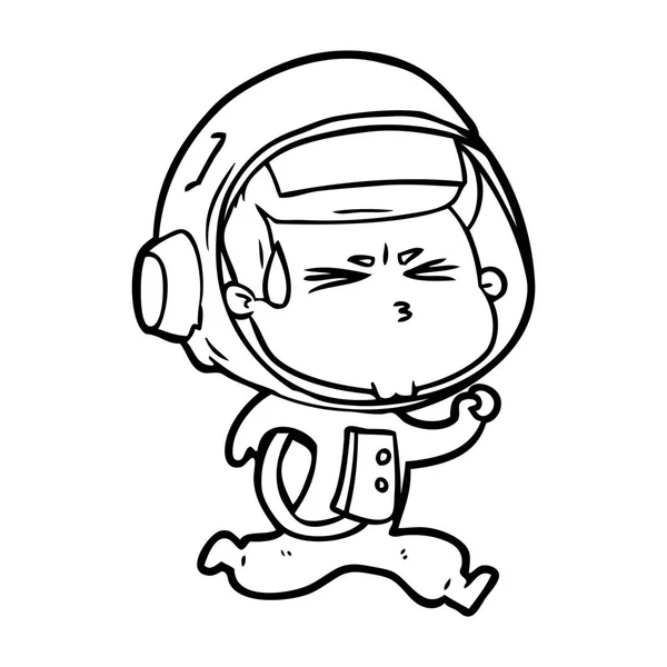 Vectorillustratie Van Cartoon Benadrukt Astronaut — Stockvector