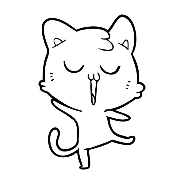 漫画猫歌のベクトル イラスト — ストックベクタ