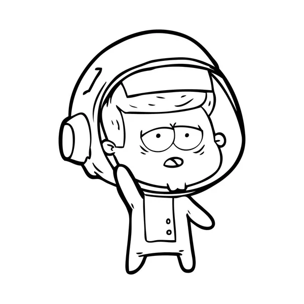 Vectorillustratie Van Cartoon Moe Astronaut — Stockvector