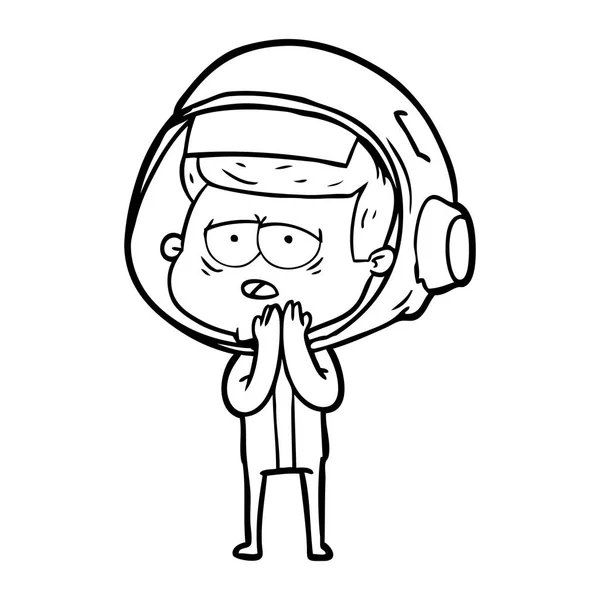 Vectorillustratie Van Cartoon Moe Astronaut — Stockvector