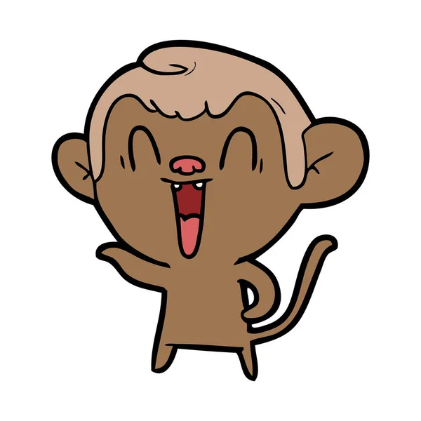 Векторна Ілюстрація Мультяшної Смішної Мавпи — стоковий вектор