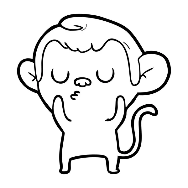 漫画猿のベクトル図 — ストックベクタ