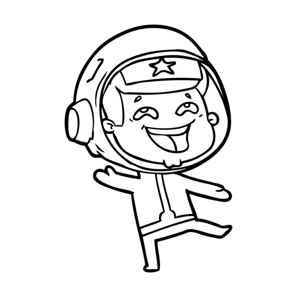 Dibujos Animados Astronauta Vector Ilustración — Vector de stock