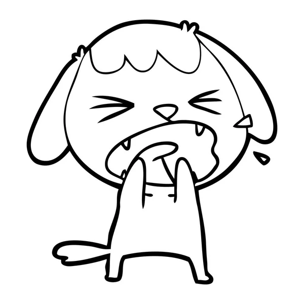 Drăguț Desen Animat Câine Latrat — Vector de stoc