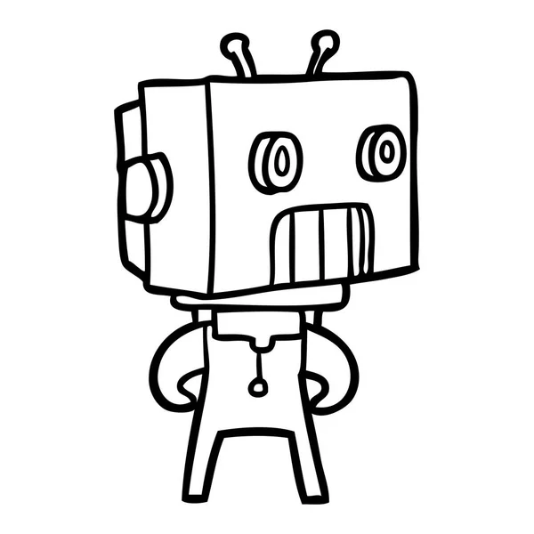 Vektorillustration Des Cartoon Roboters — Stockvektor