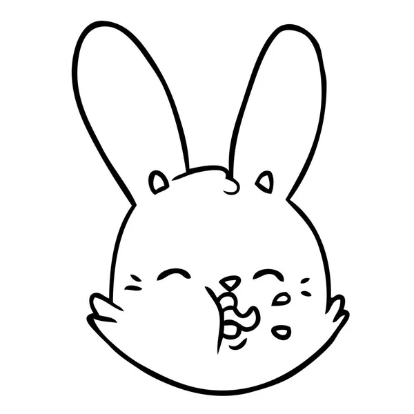Dessin Animé Drôle Visage Lapin — Image vectorielle