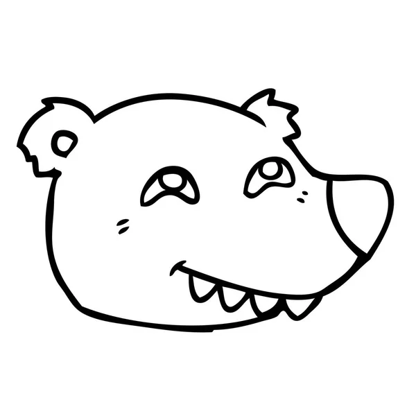 Dibujos Animados Cara Oso Polar — Vector de stock