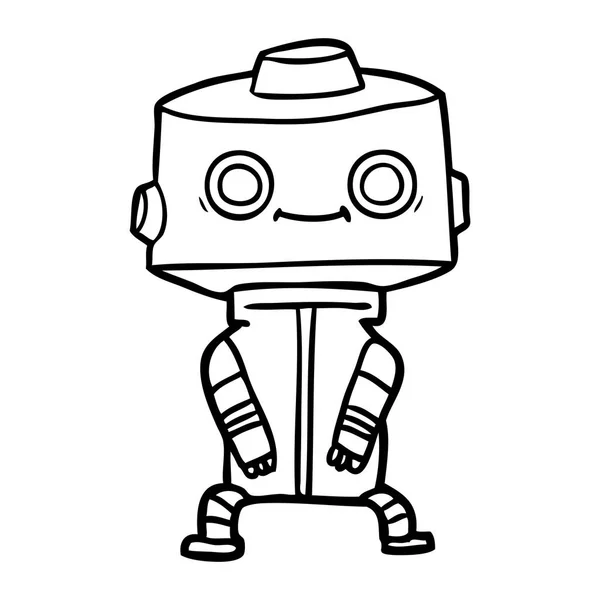 Vektor Illustration Tecknad Robot — Stock vektor