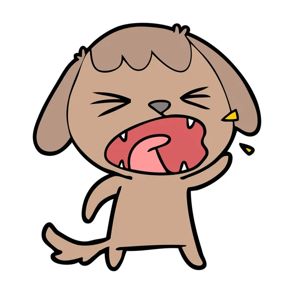 Cute Cartoon Dog Barking — Stock Vector